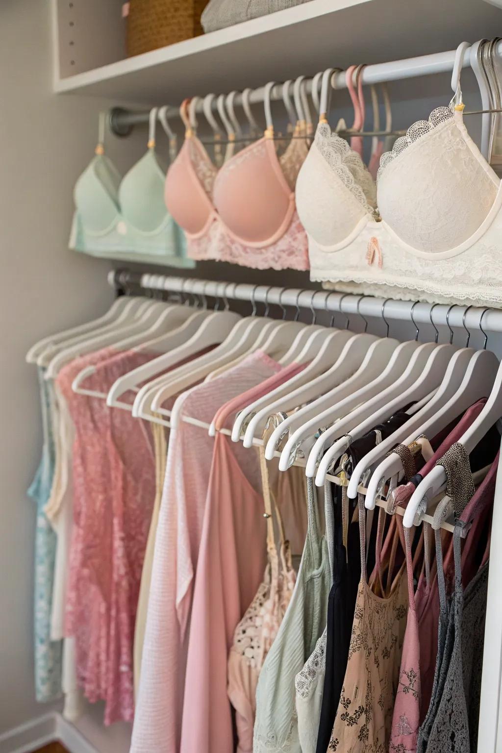 Expandable rods are well-suited for a versatile and non-intrusive hanging solution.