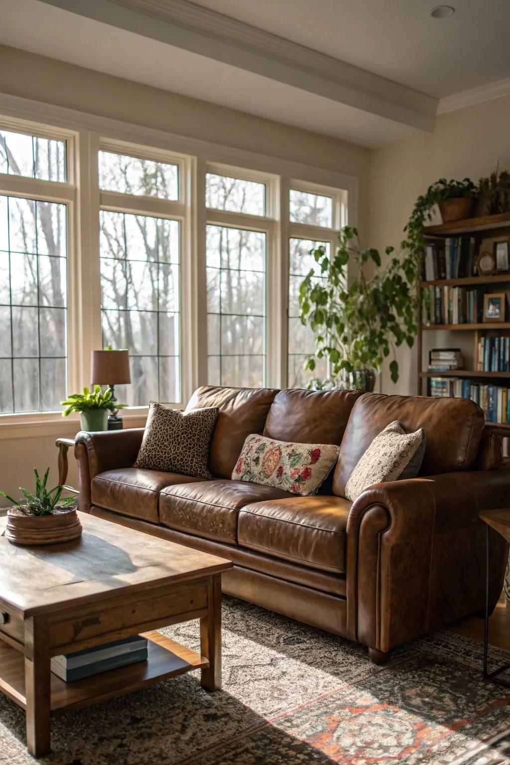 Natural light creates an open and welcoming atmosphere.