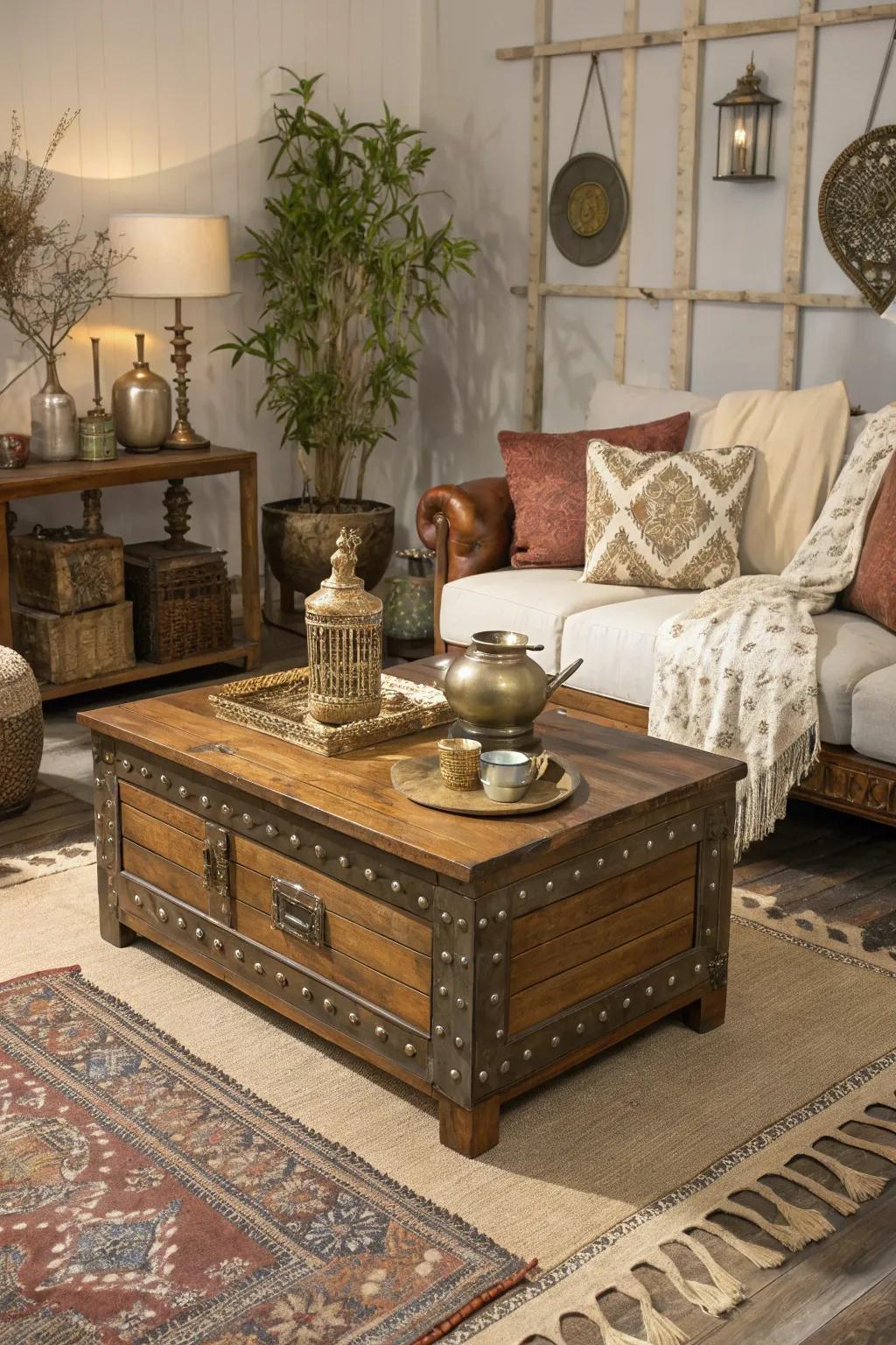 A pleasing mix of different materials adds texture.