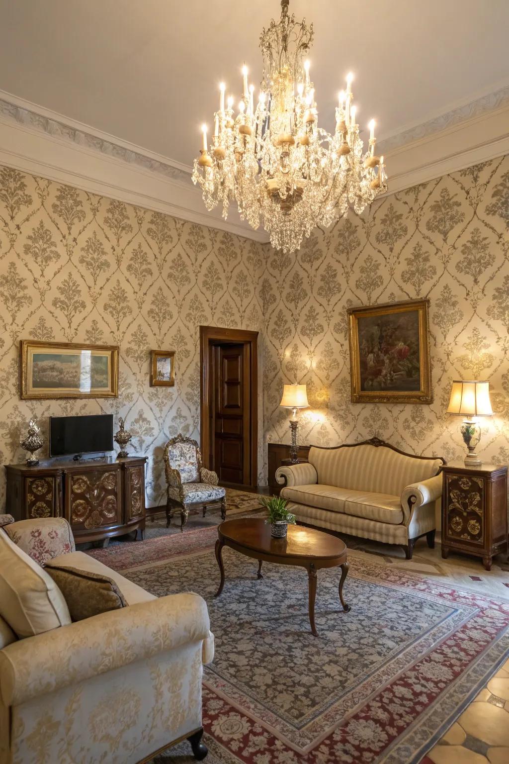 Damask designs evoke a feeling of timeless beauty.