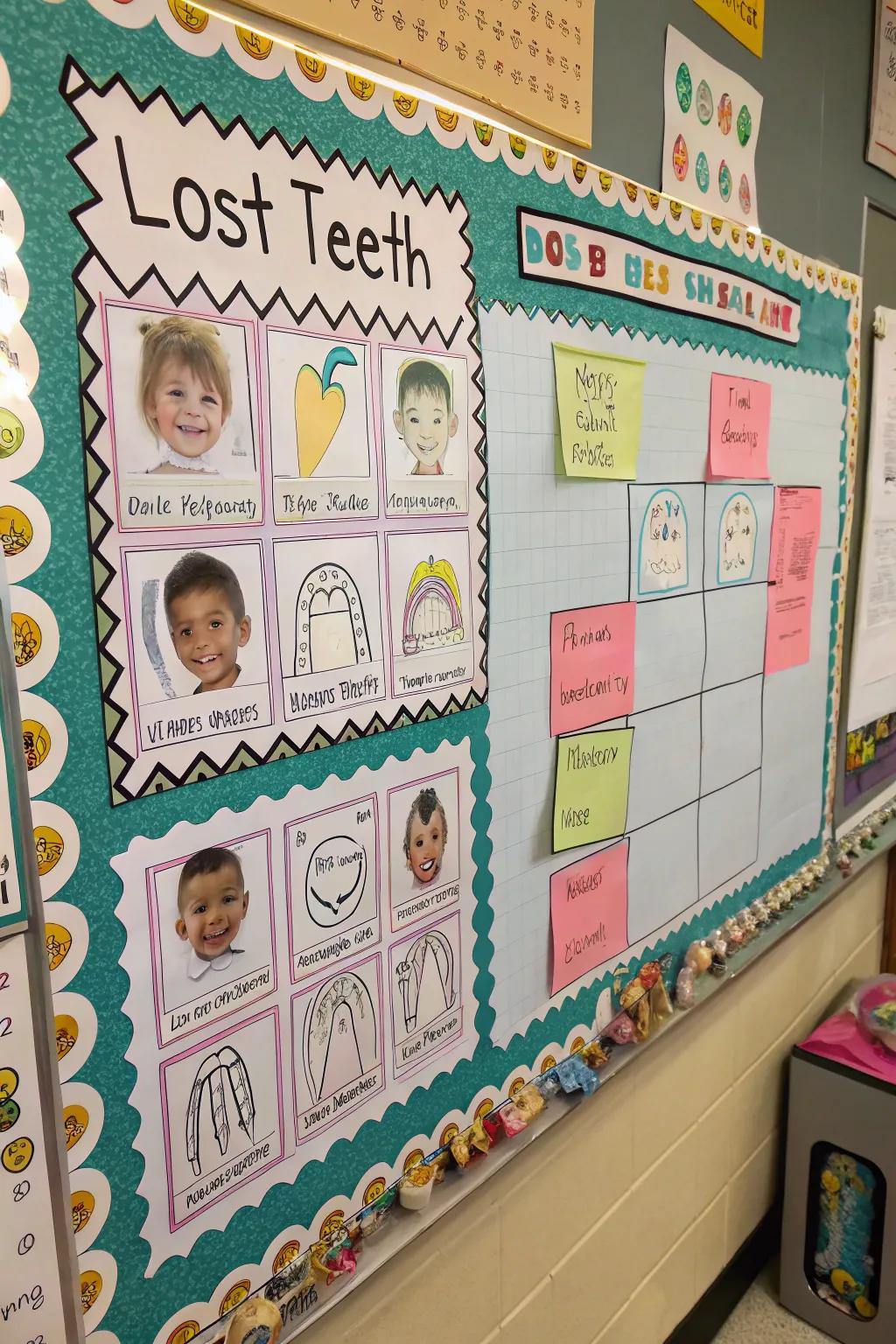 An engaging lost tooth chart where students can add decals for each tooth.