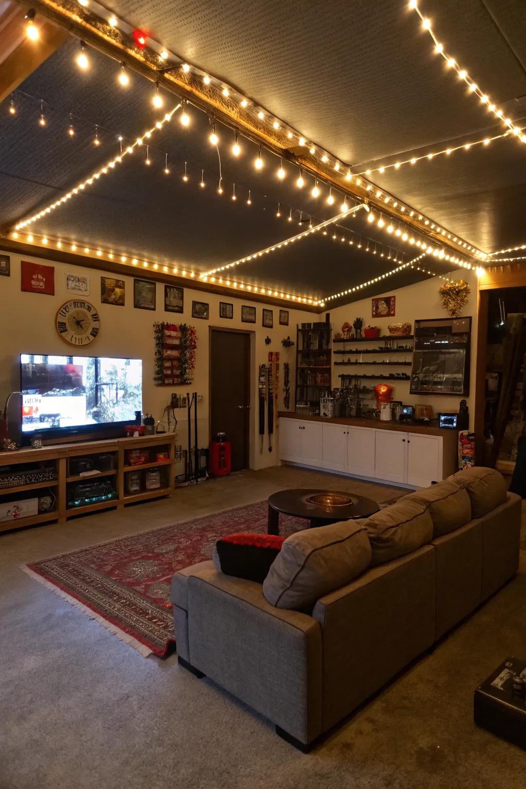 Lighting transforms the vibe of your man cave while being affordable.