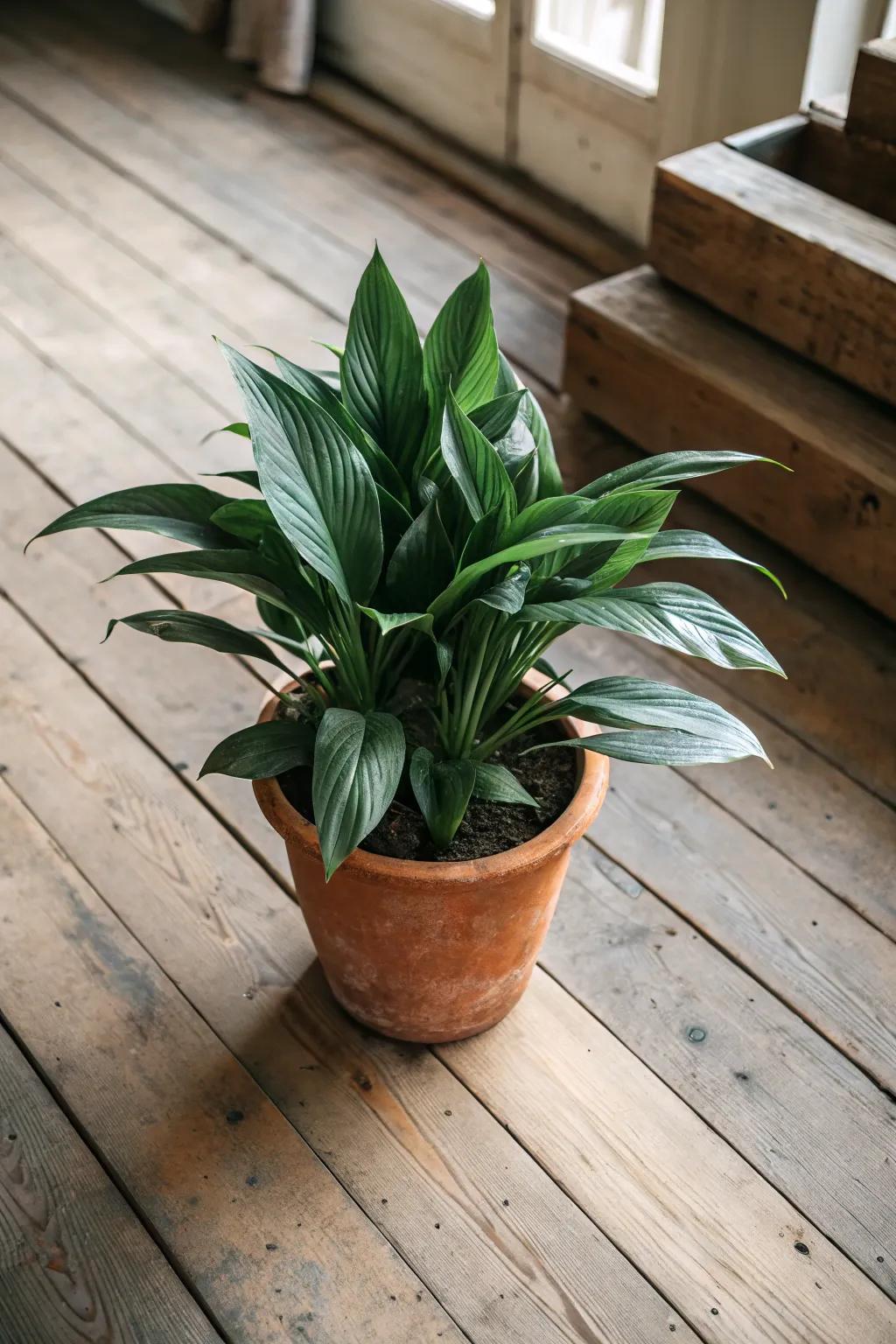 Bring a hint of hardiness to your home with the metal plant.