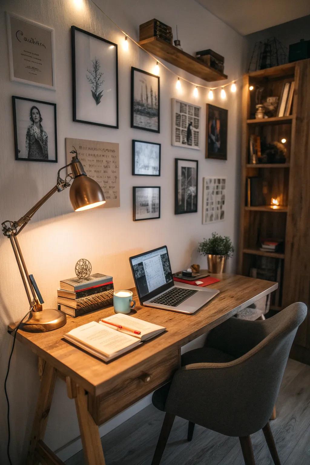 Adaptable lighting enhances both work and leisure.