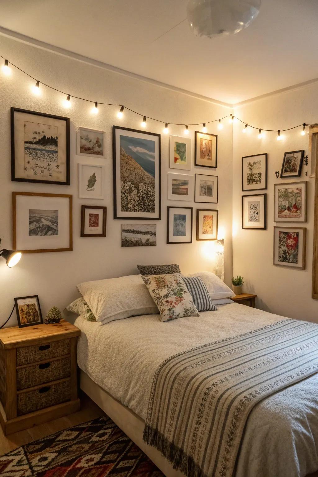 Wall art brings personality and charm.