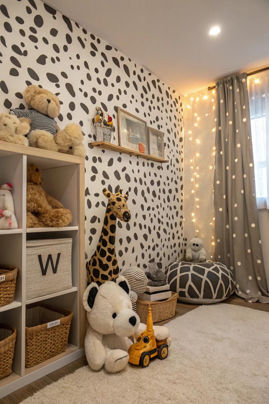 Fauna-inspired themes inject a playful vibe into the area.