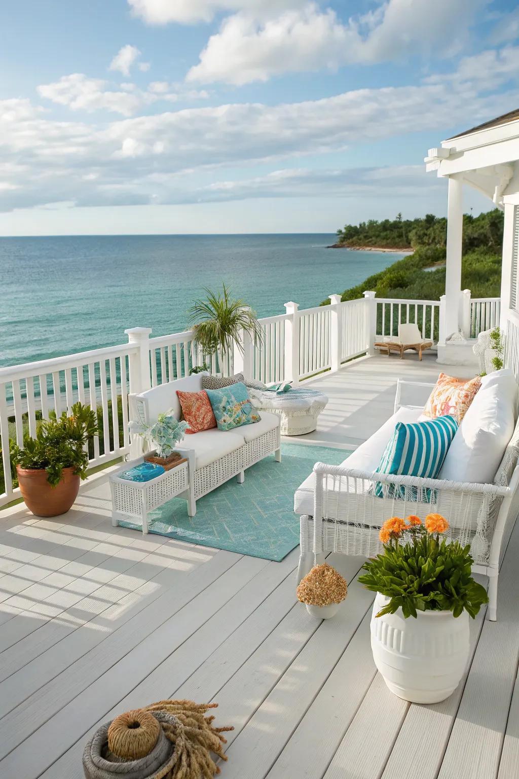 Coastal white offers a fresh and relaxing ambiance.