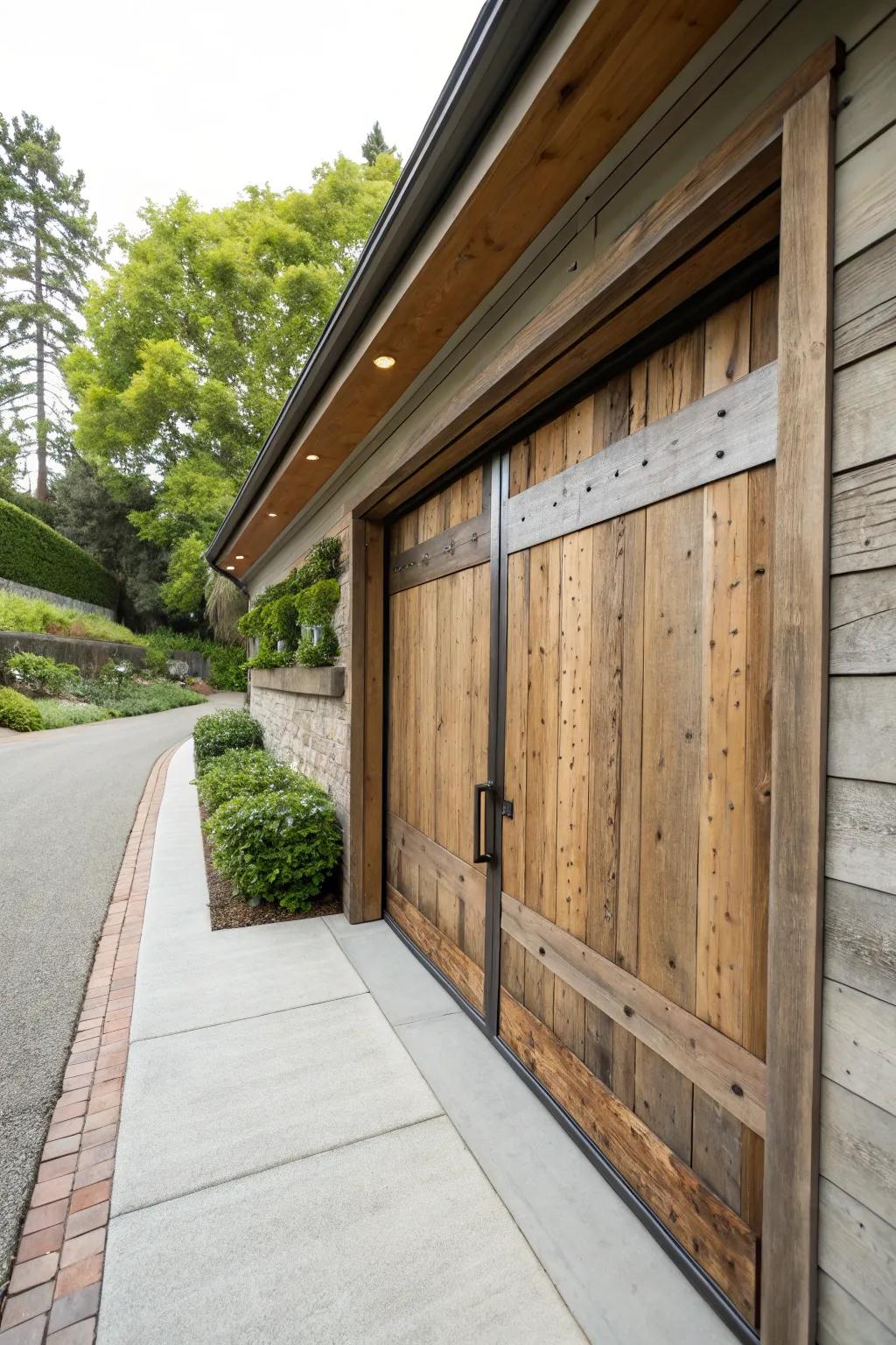 Eco-friendly materials append a sustainable feel to garage doors.