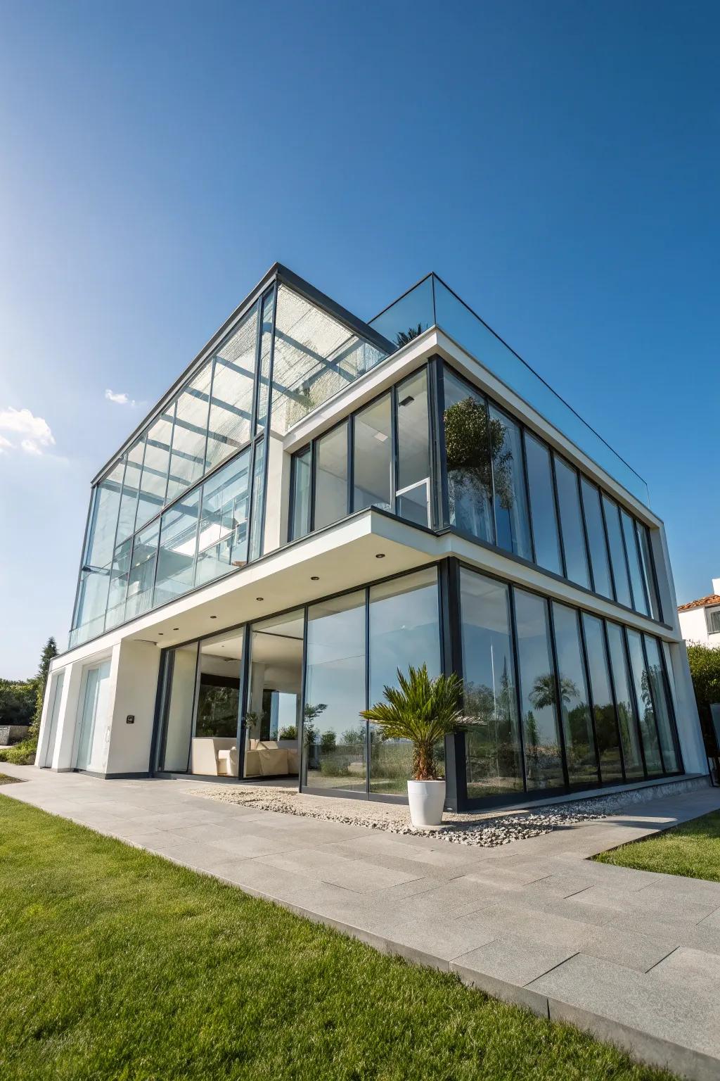Geometric shapes enhancing architectural charm.