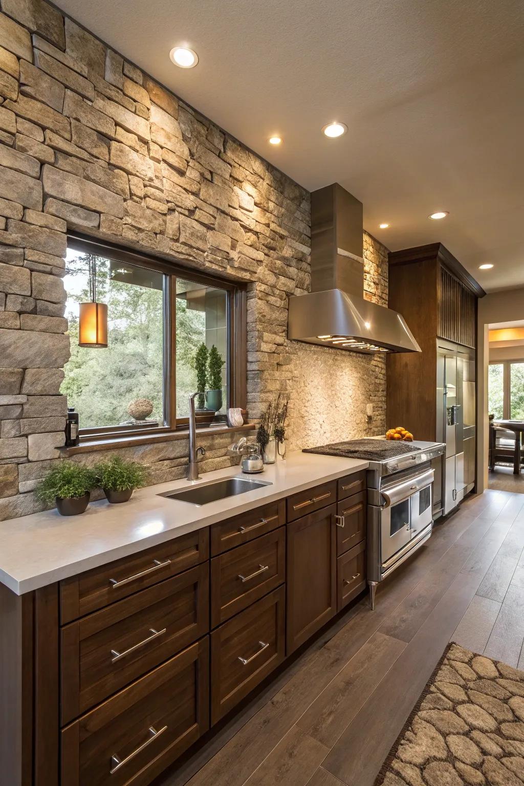 Genuine stone provides timeless elegance in any kitchen.