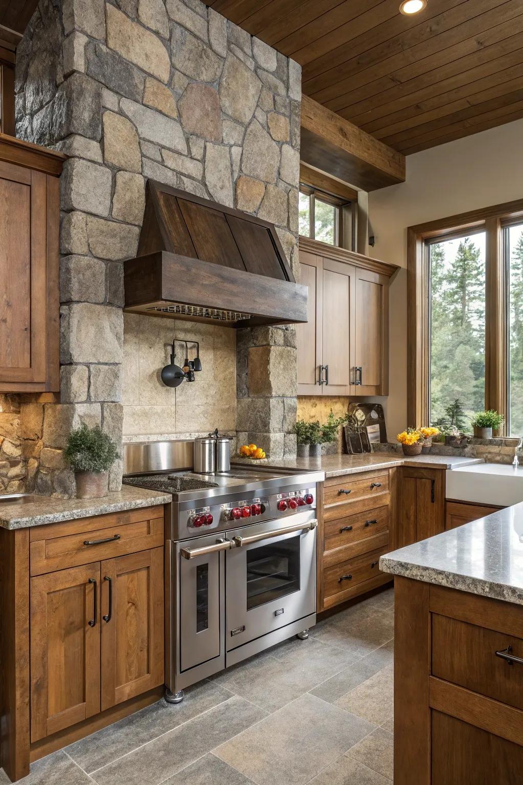 Combining materials adds depth and intrigue to kitchen designs.