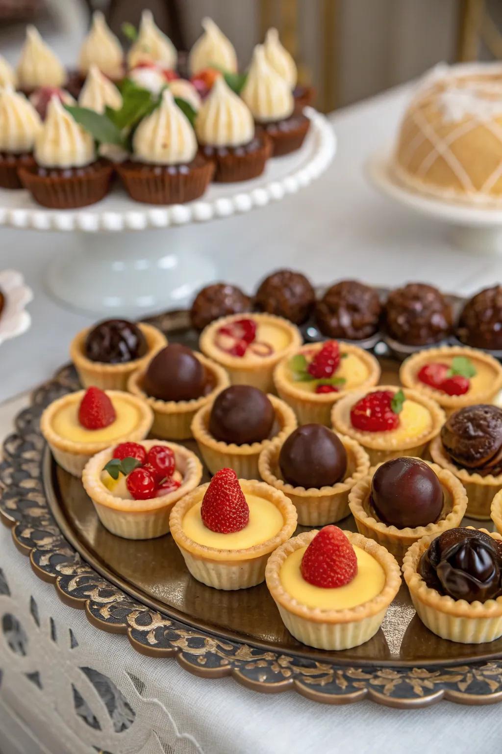 A themed dessert selection provides a delightful end to your tea treat.