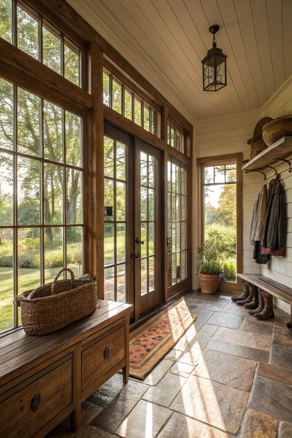 Let natural light transform your mud room.