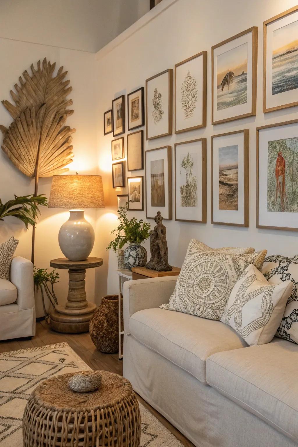 A gallery wall adds unique personality to your space.