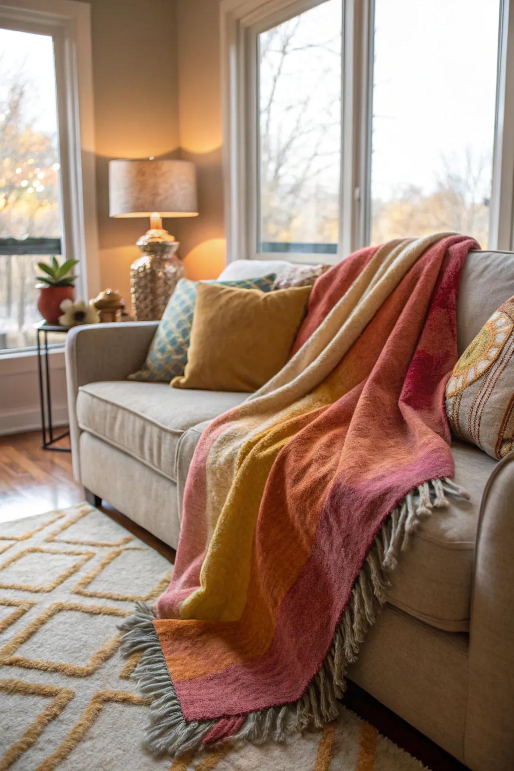 Stay snug with a lavish throw, the quintessential addition to any living space.