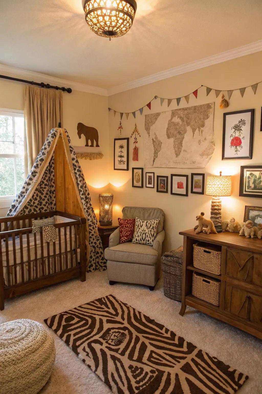 Venture on a safari journey in your nursery.