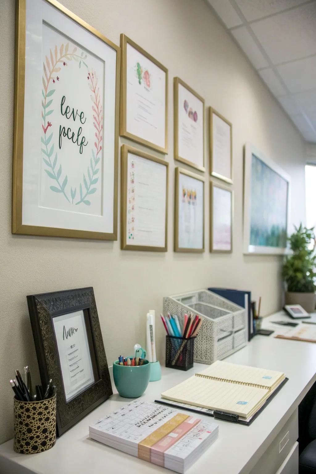 Uplifting quotes that foster inspiration and focus in the workplace.