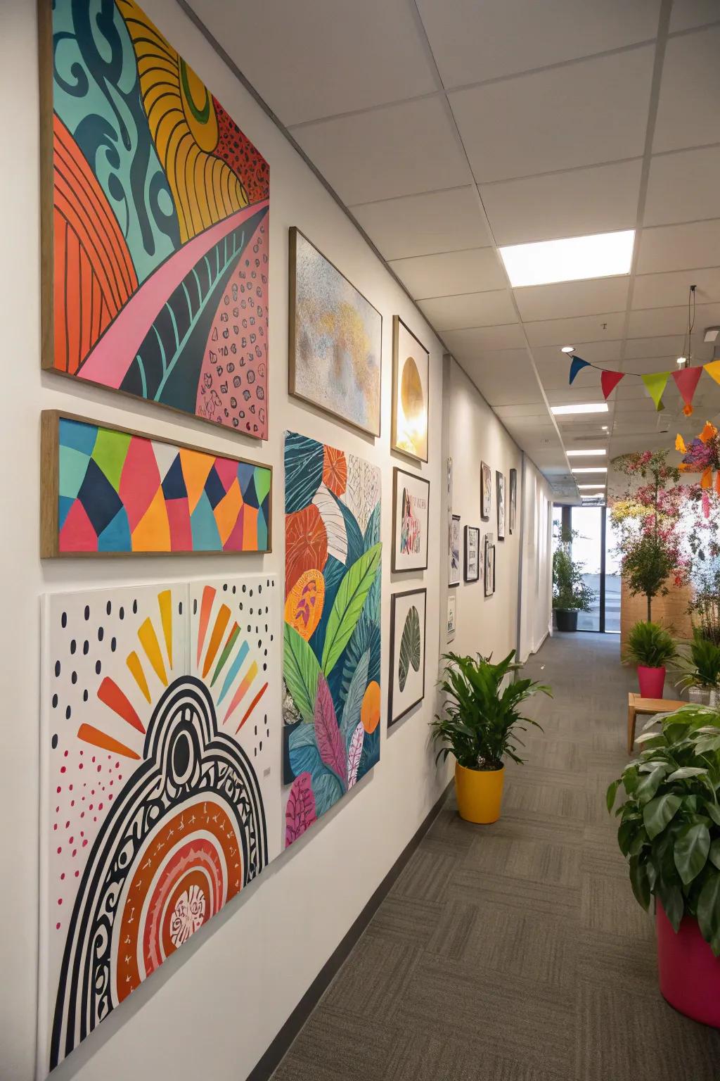 Let color and art inspire creativity in your office.