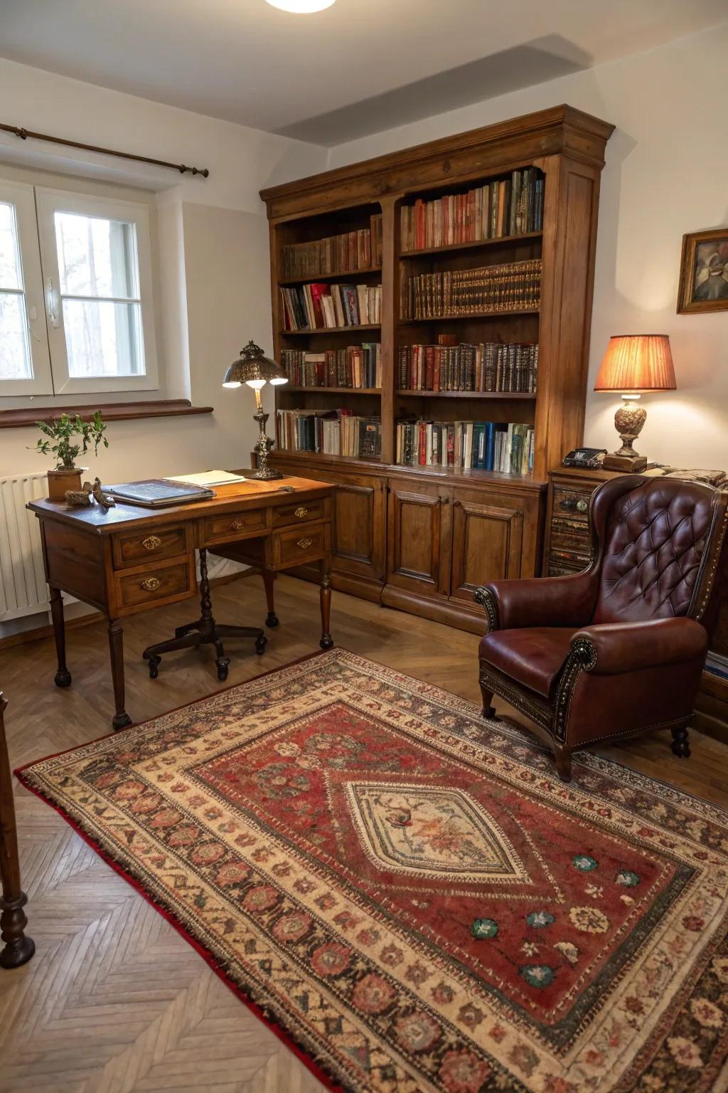 A hint of luxury with an exotic rug