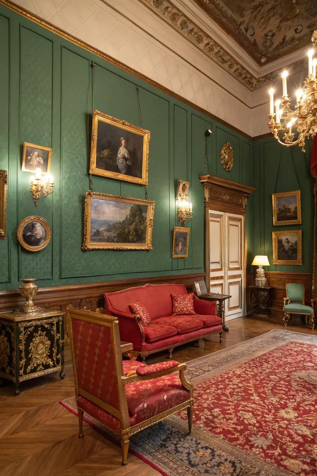 Traditional color schemes present a past feel.