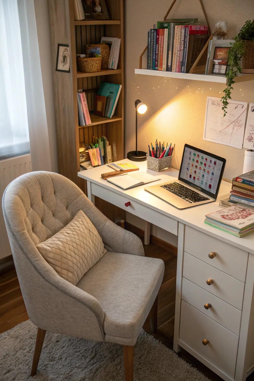 A focused learning location promotes efficiency and arrangement.