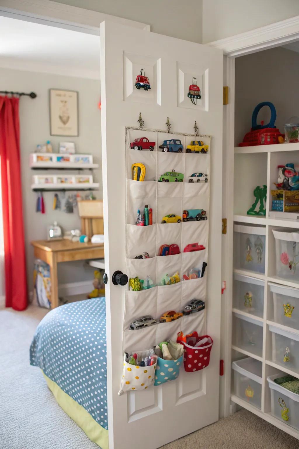 Make the most of space with over-the-door storage.