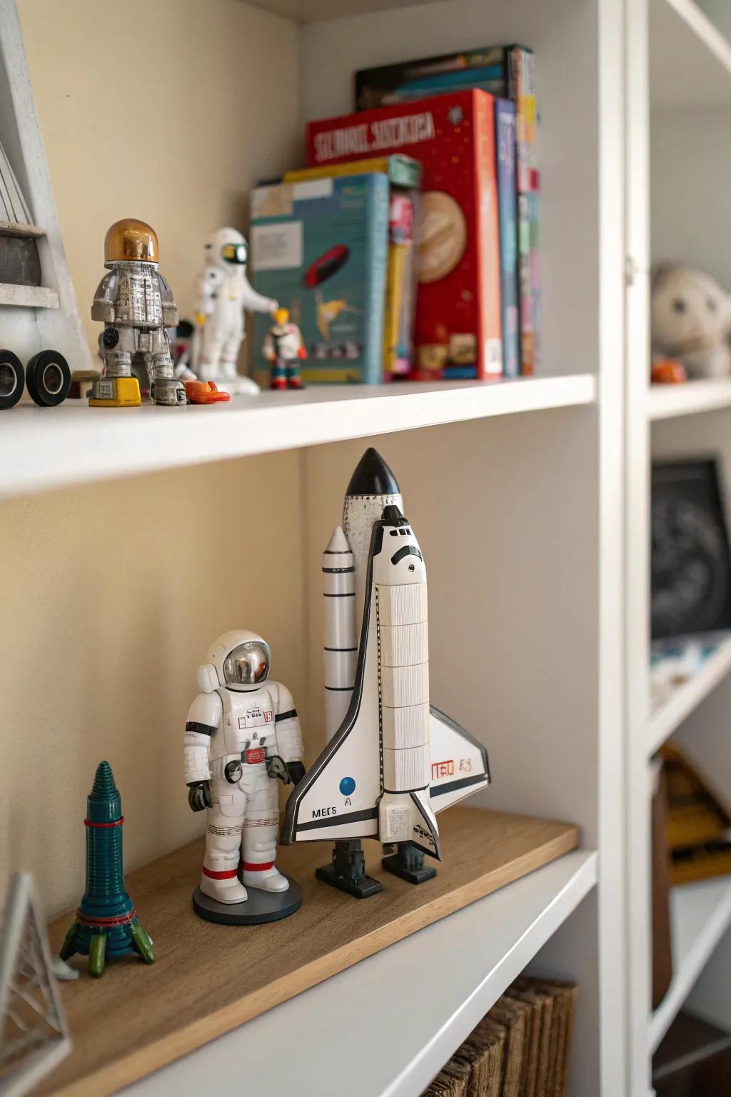 Spacecraft models add a playful and adventurous element to your decor.