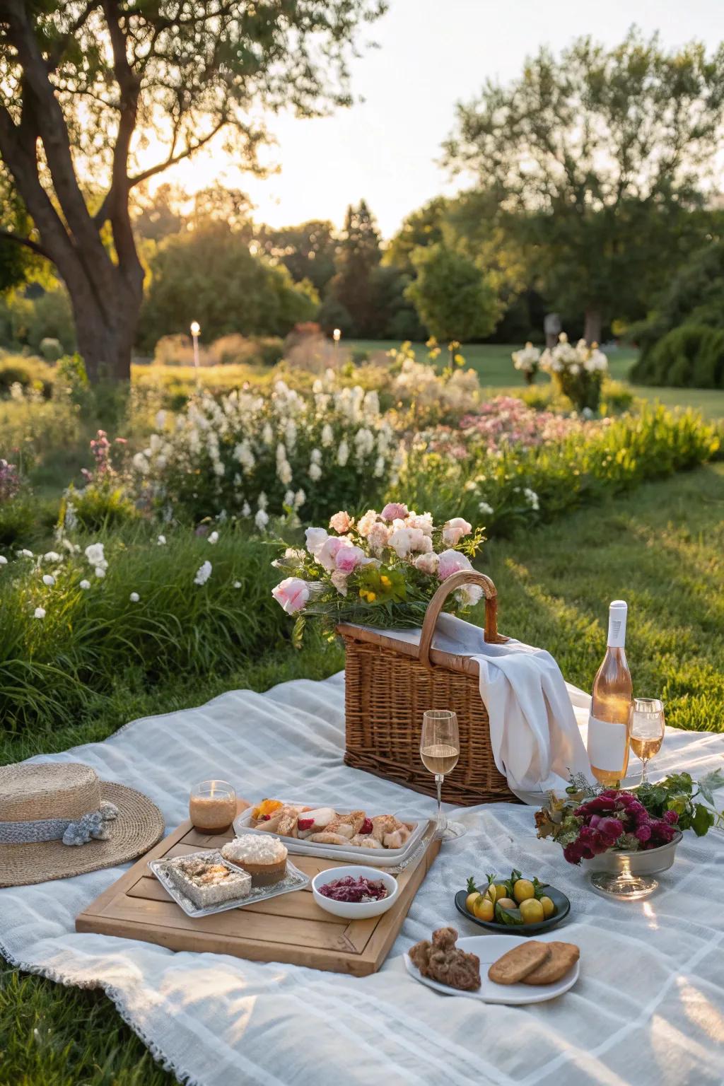 A stress-free and stylish picnic suited to personal conversations.