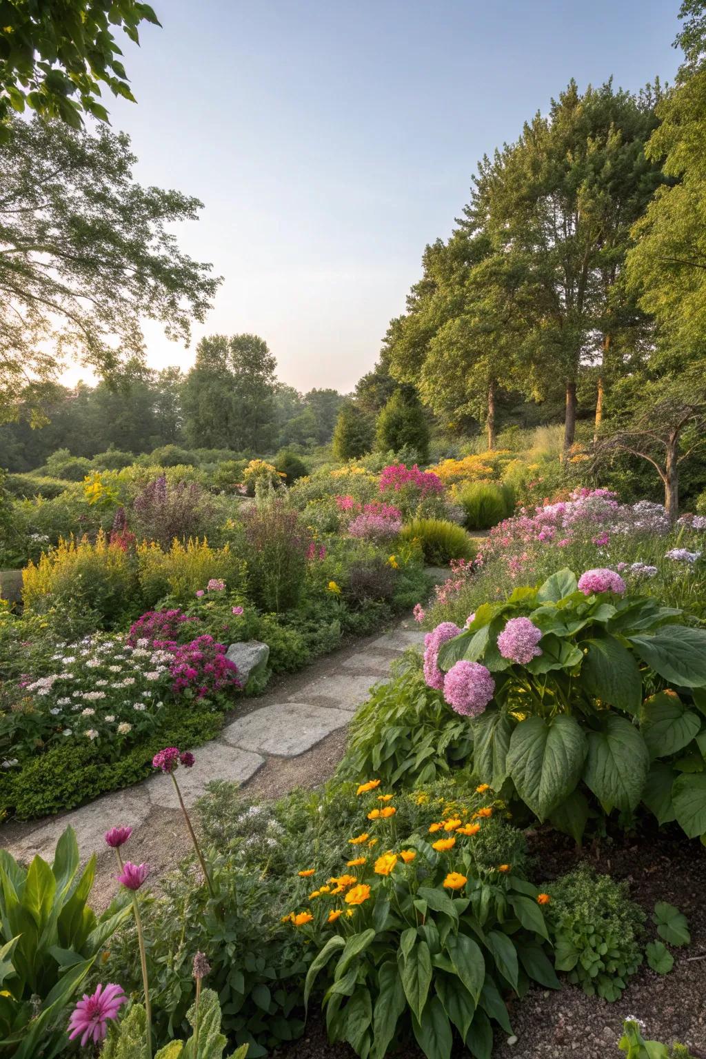 A blend of greenery and flowers injects life and vibrancy into your garden.