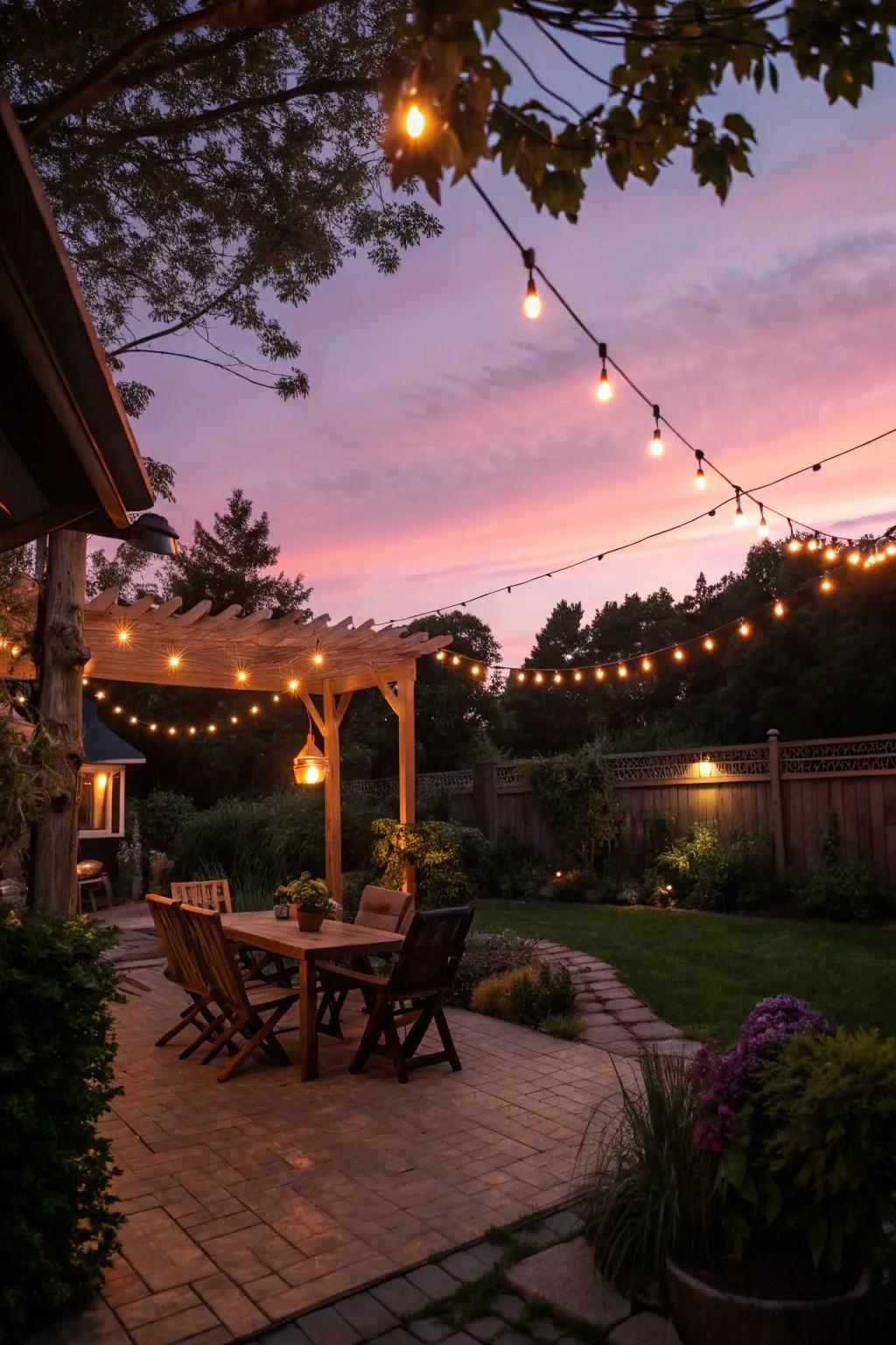 Establish the ambiance using gentle and alluring ambient lighting.