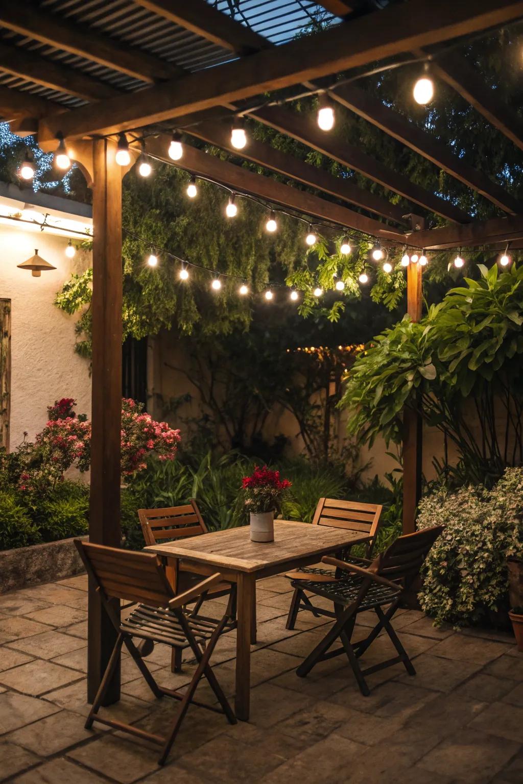 Ribbon lights transform any space into a cozy retreat.