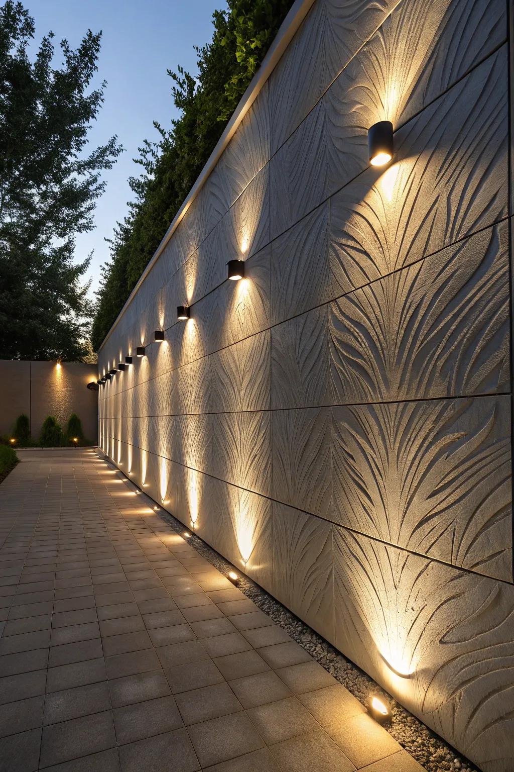 Two-way lights inject dramatic style into outdoor spaces.