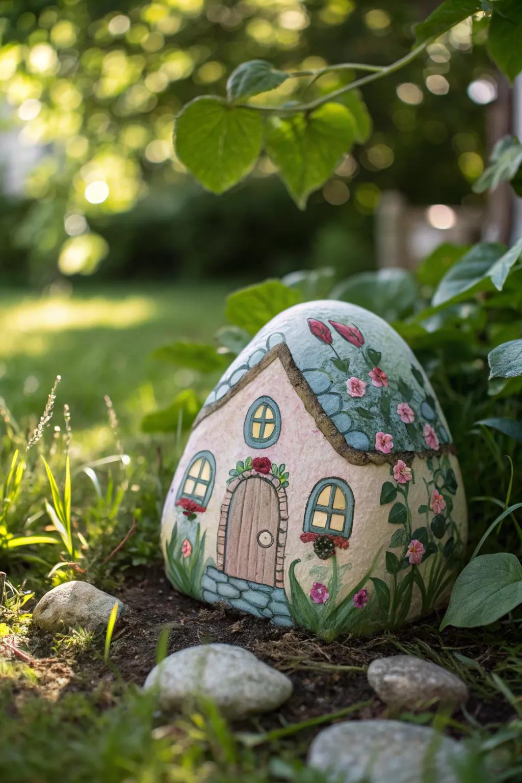 Enchant your garden with a sprinkle of magic&mdash;design your own fairytale cottage from painted stones!