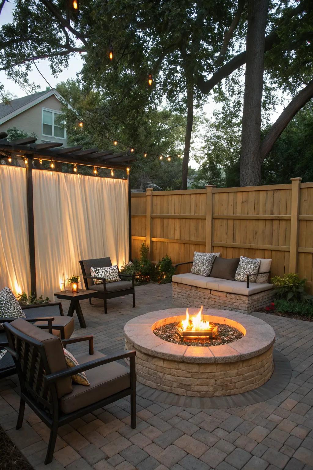 Congregate around a balmy open hearth for pleasant evenings.
