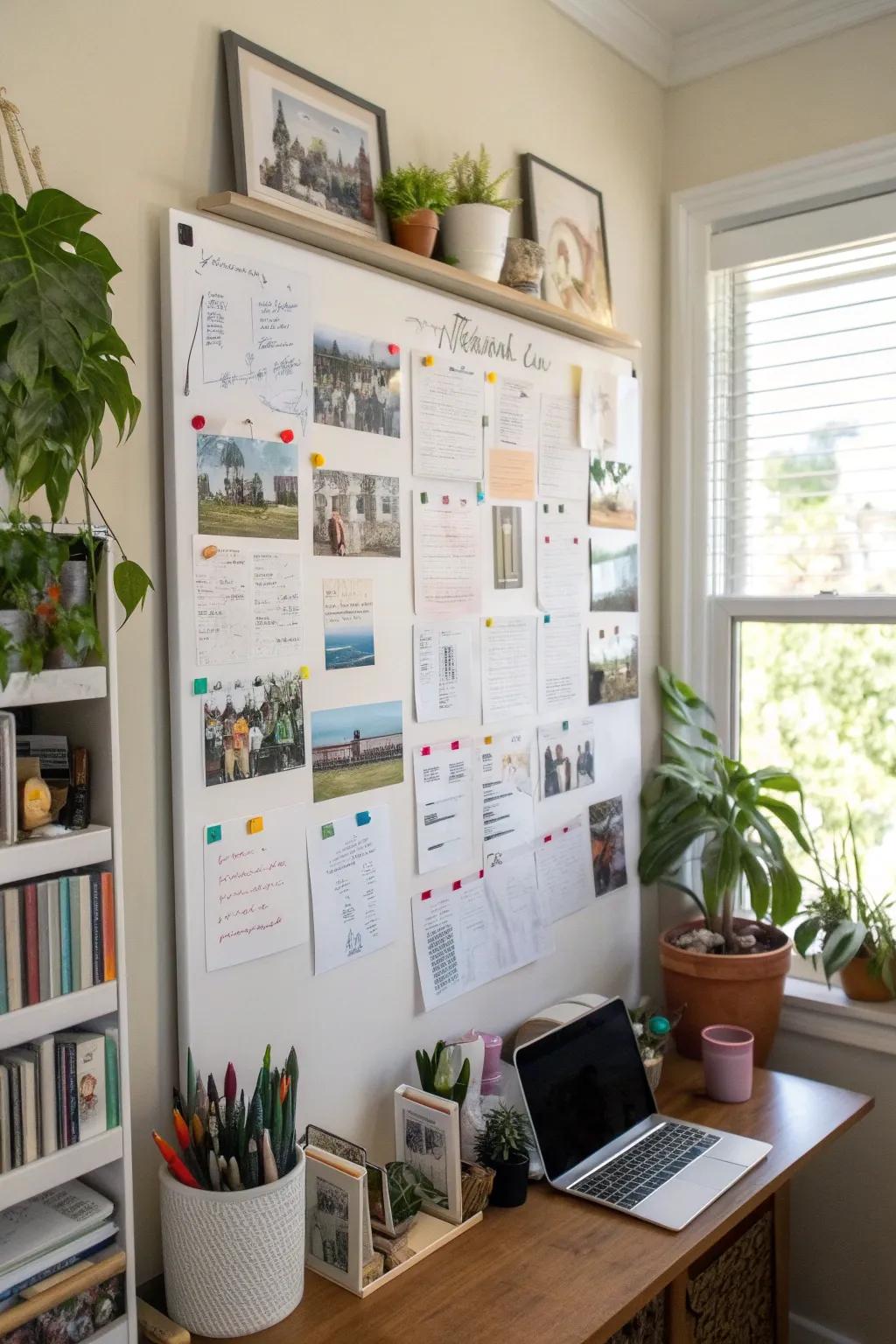 Maintain drive using a vision board crafted on your whiteboard.