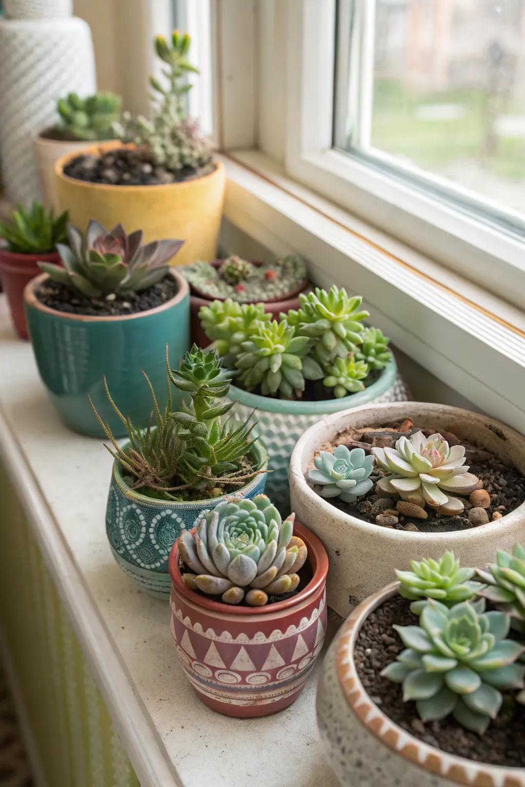 A low-maintenance succulent heaven for any corner.