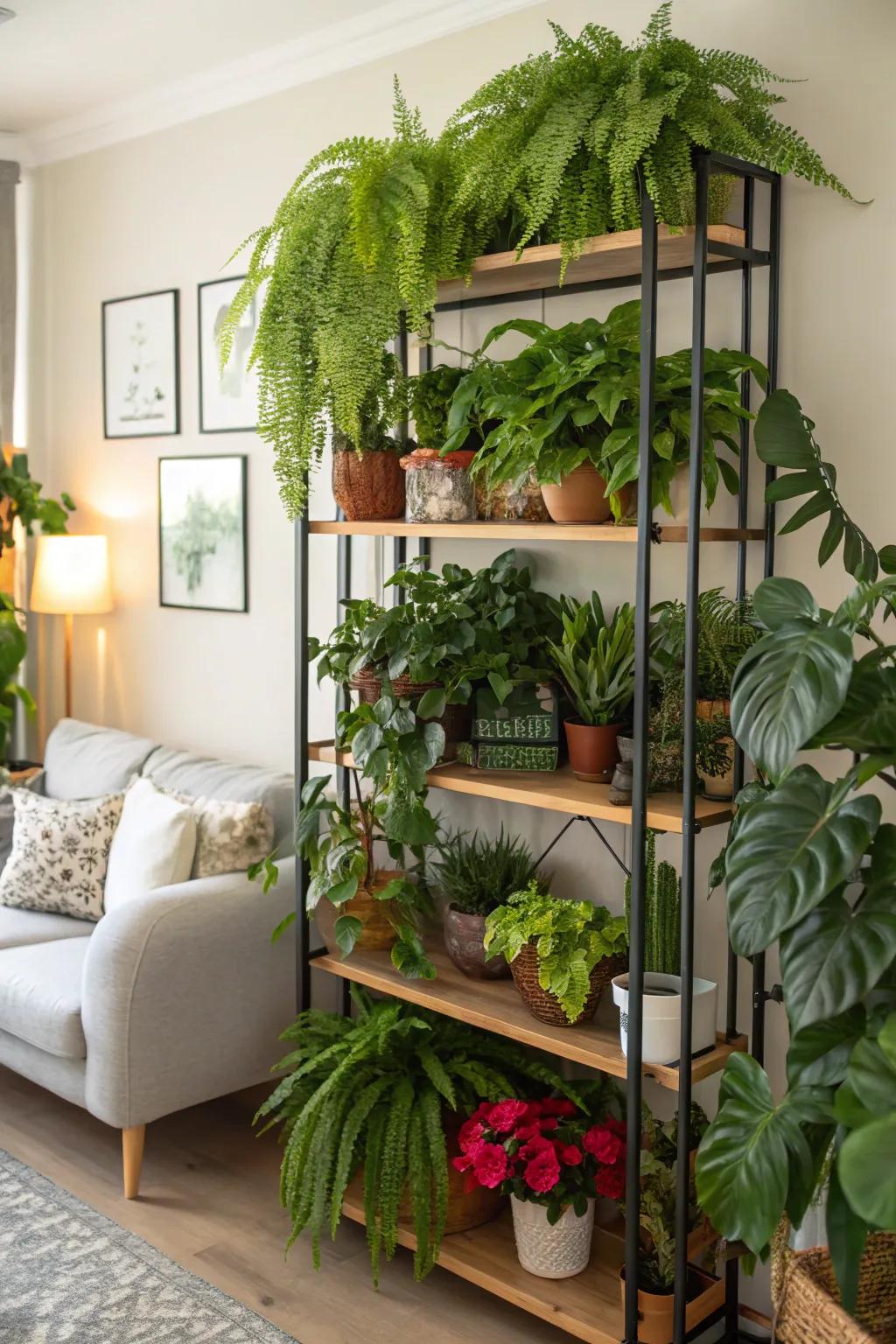 An indoor garden feel bringing the beauty of nature into your space.