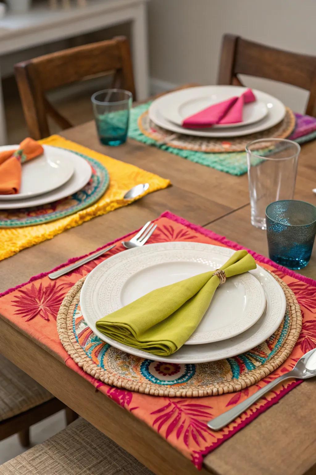 Brighten your table using a burst of color.