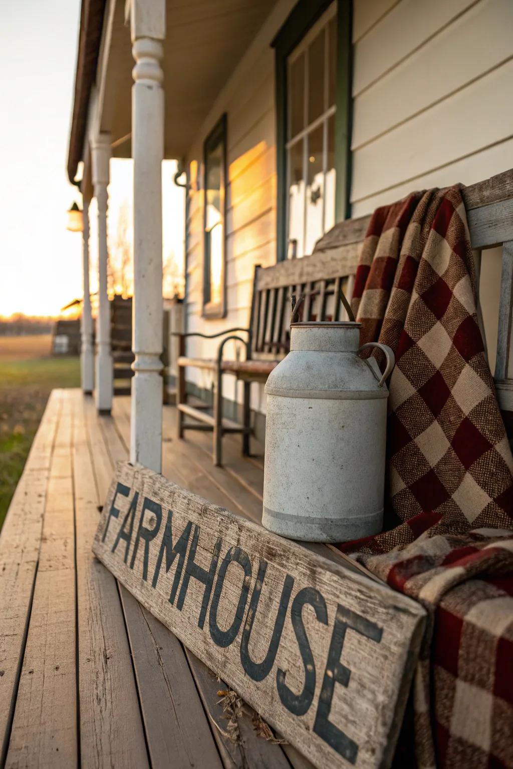 A farmhouse piece providing a quaint, cozy feel.