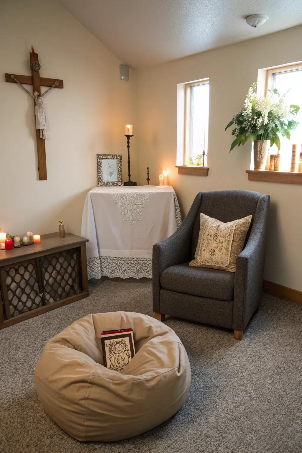 Settle into a comfortable seat for deeper meditation.
