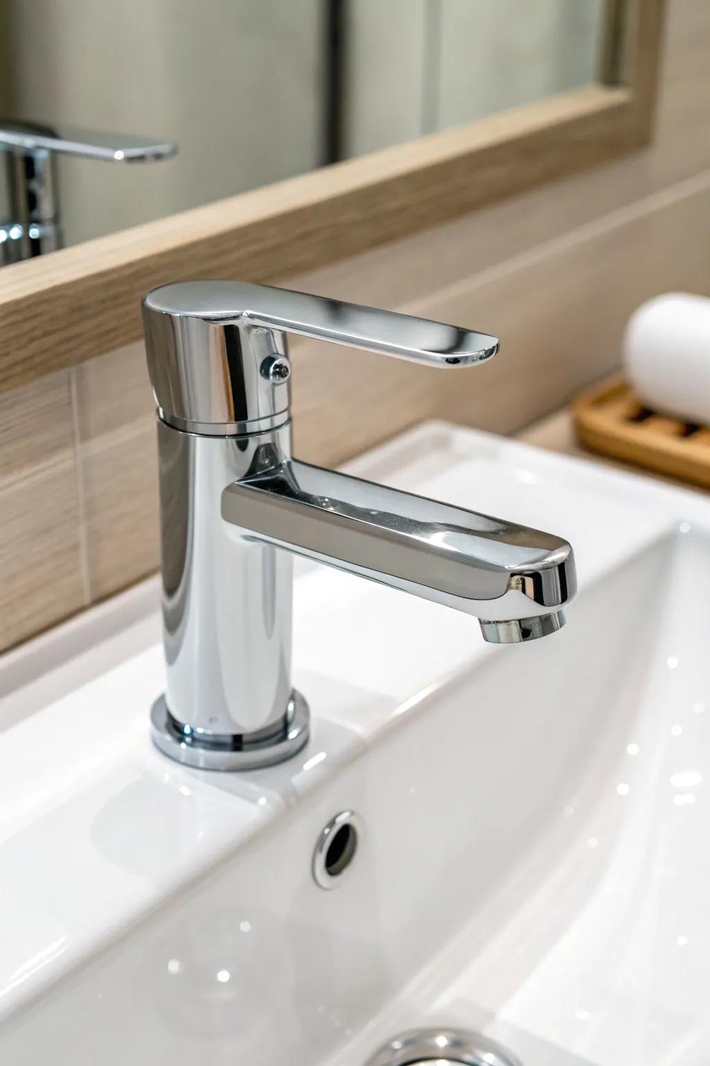Modern fittings contribute a contemporary edge to your bathroom.