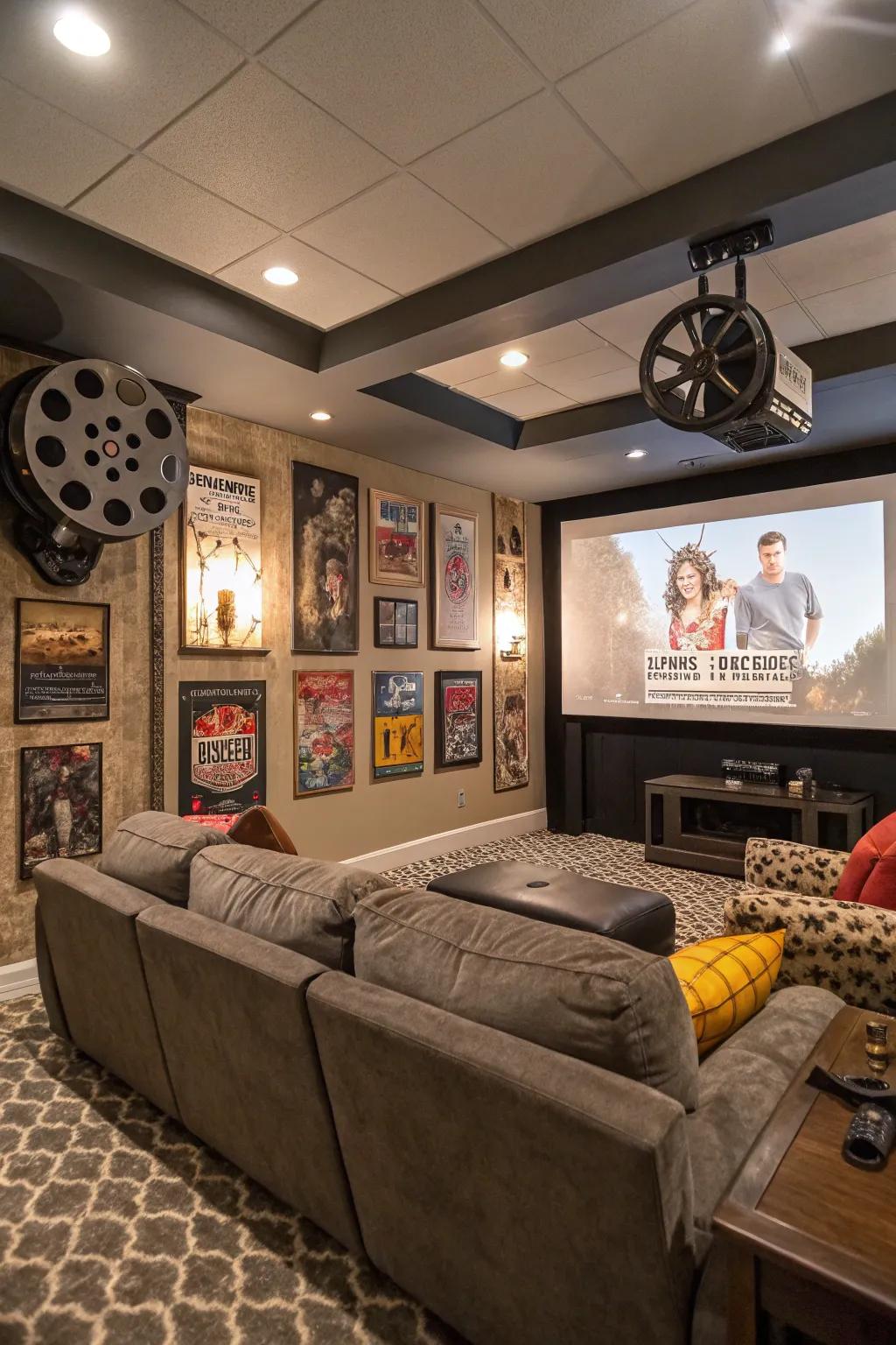 Unique decorations will add charm and character to your projector room.