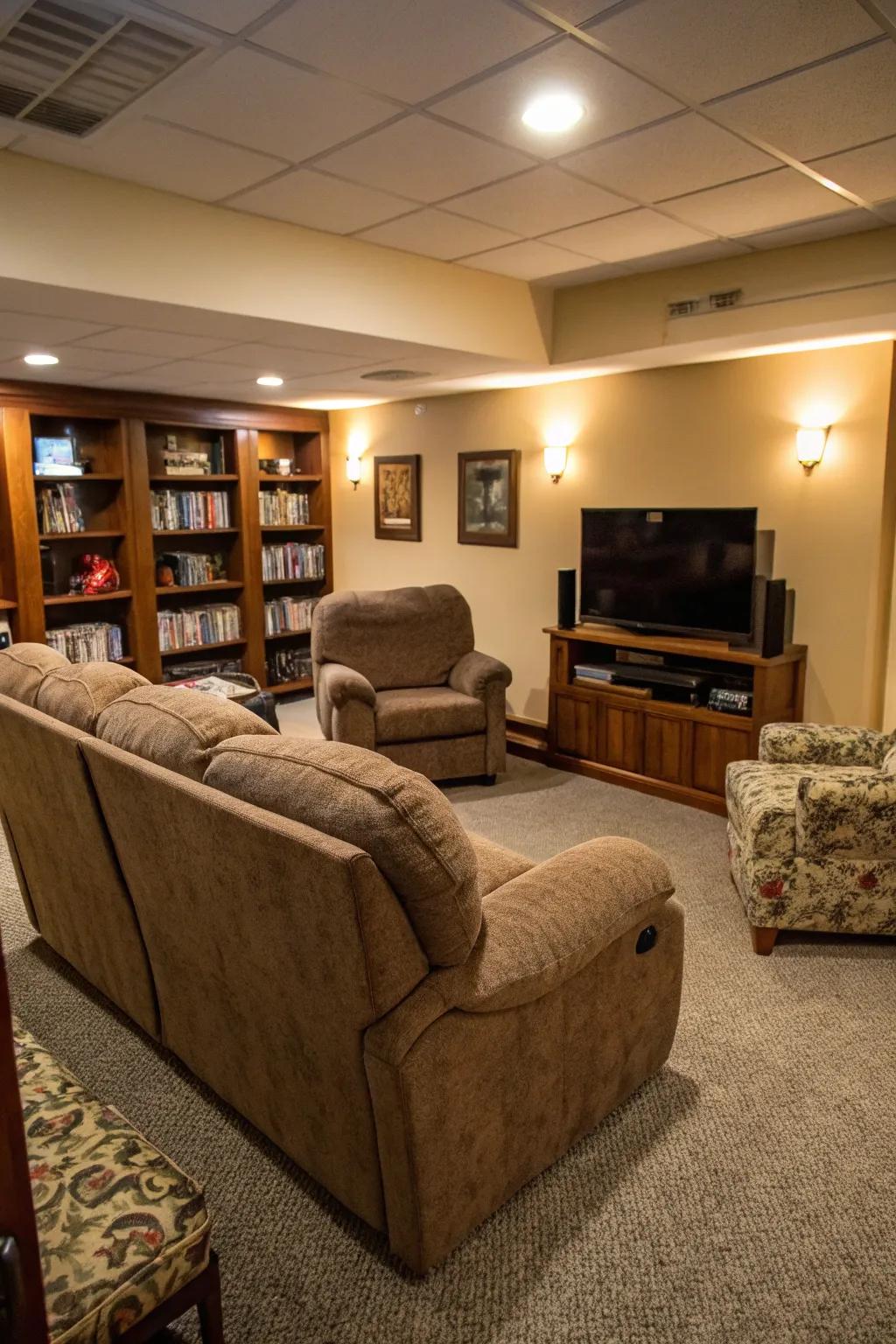 Create a sanctuary with cozy seating options.