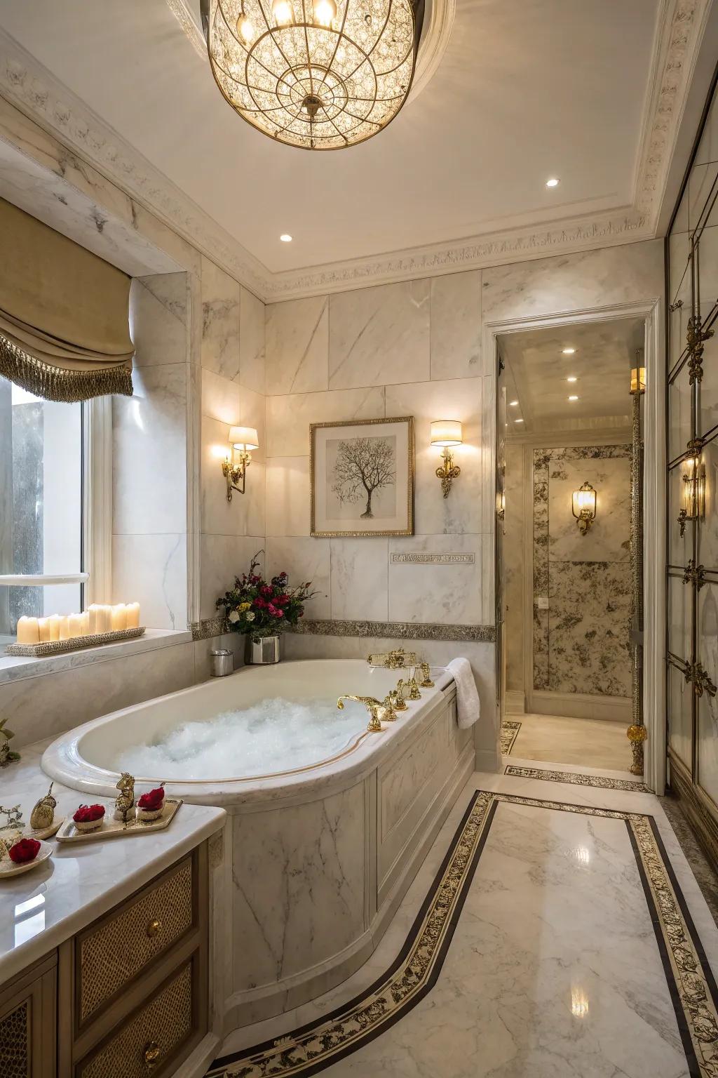 Enjoy a spa experience at home by redesigning your bathroom.
