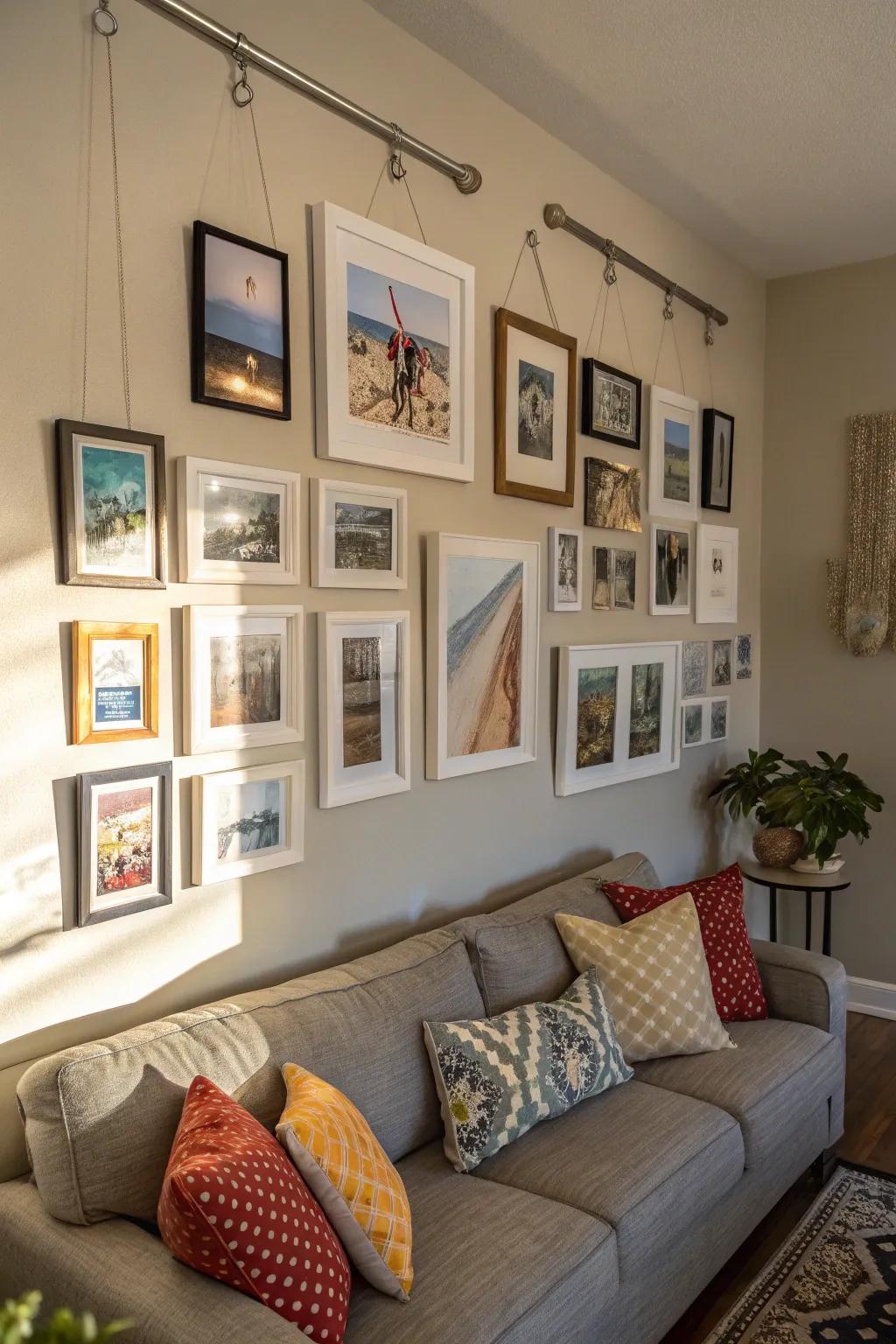Without causing any lasting damage, create a stunning gallery wall.