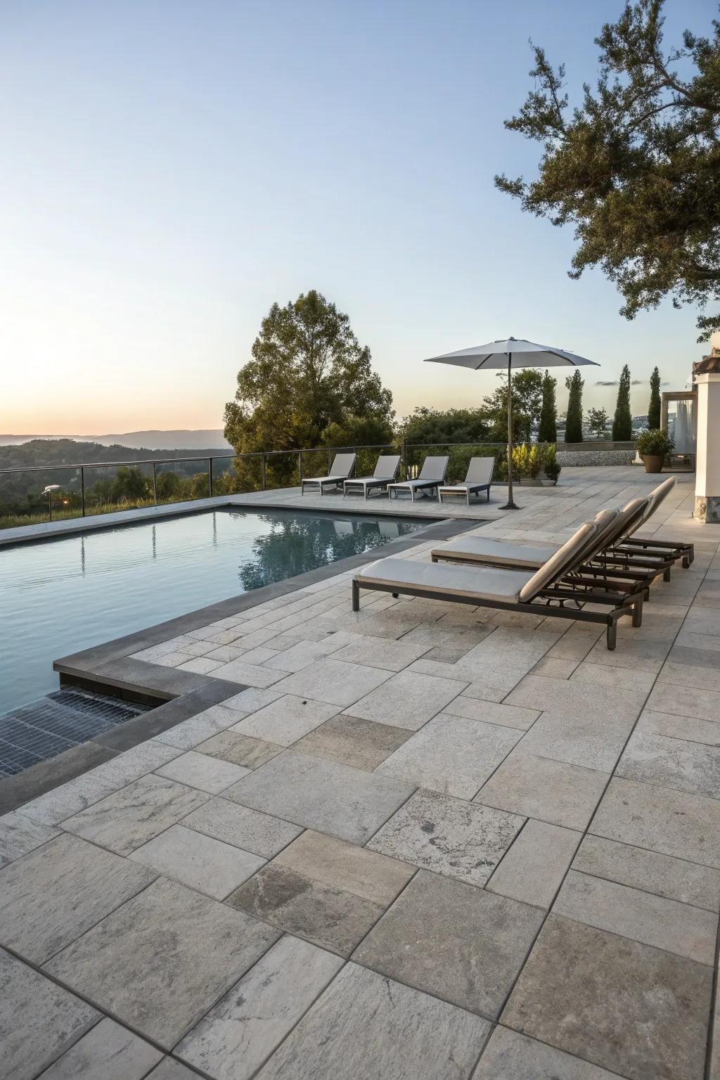 Luxurious pool surface sets the scene for relaxation.