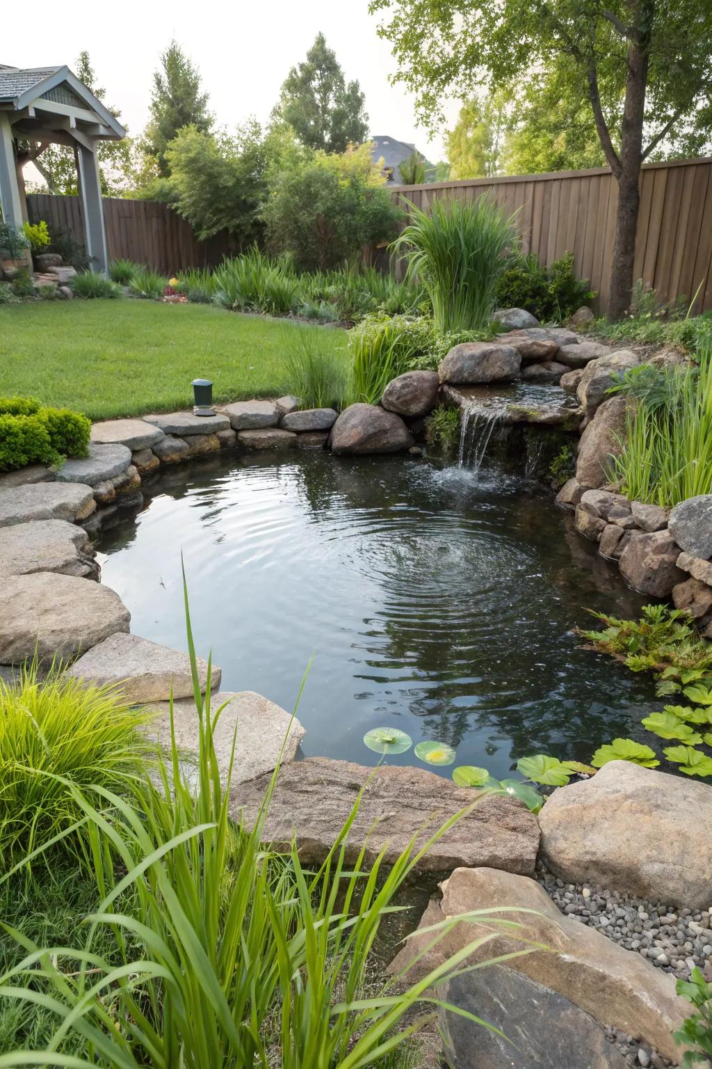 Enhance your stone garden with a calming water accent.