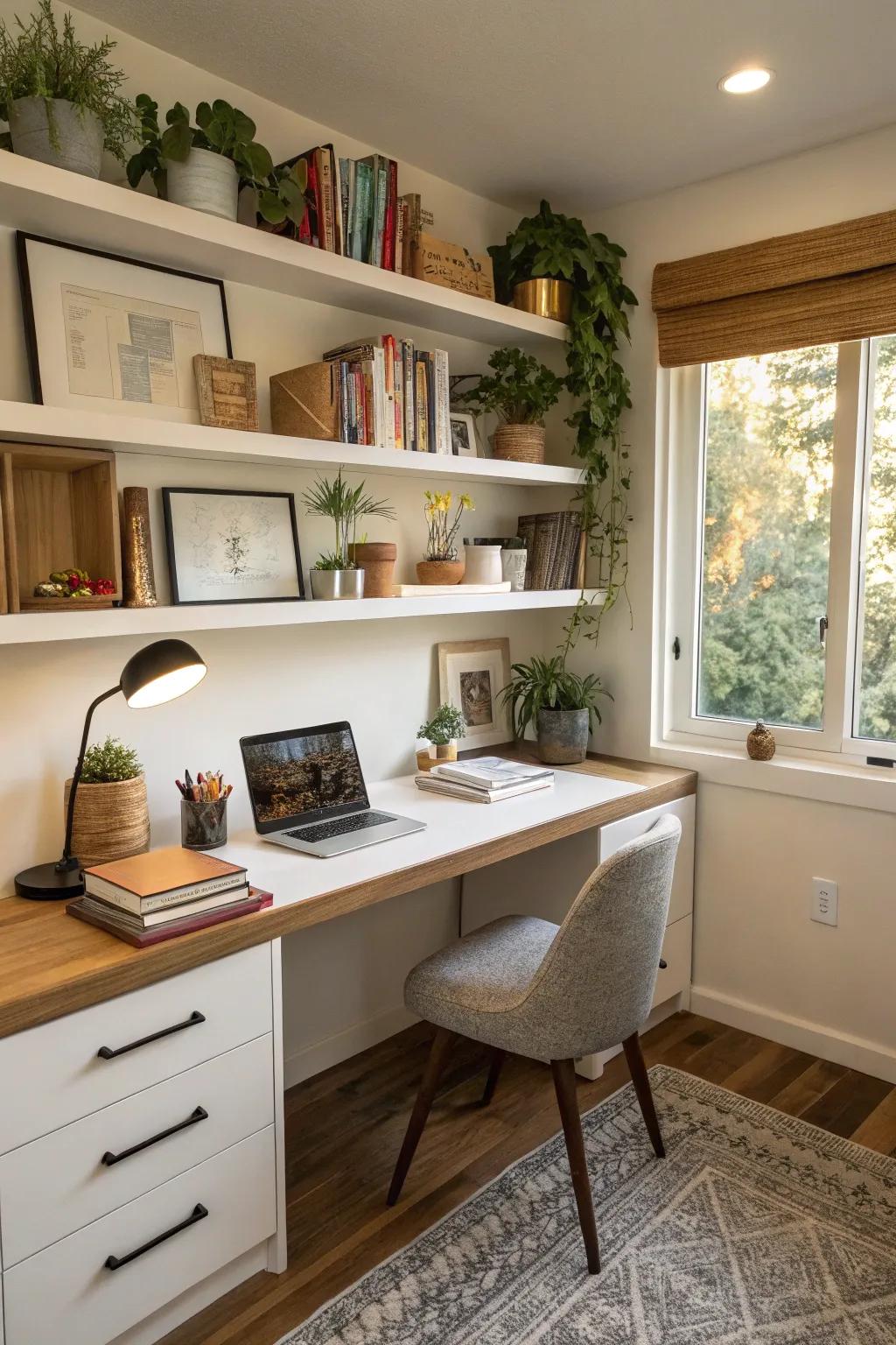 A home office addition gives a committed workspace.