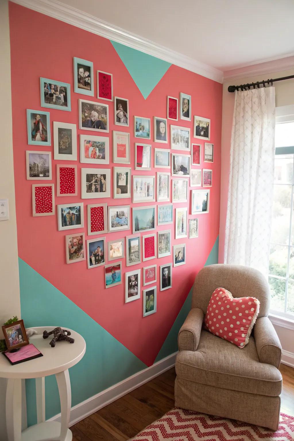 Infuse love into your walls with alluring heart-shaped art displays.