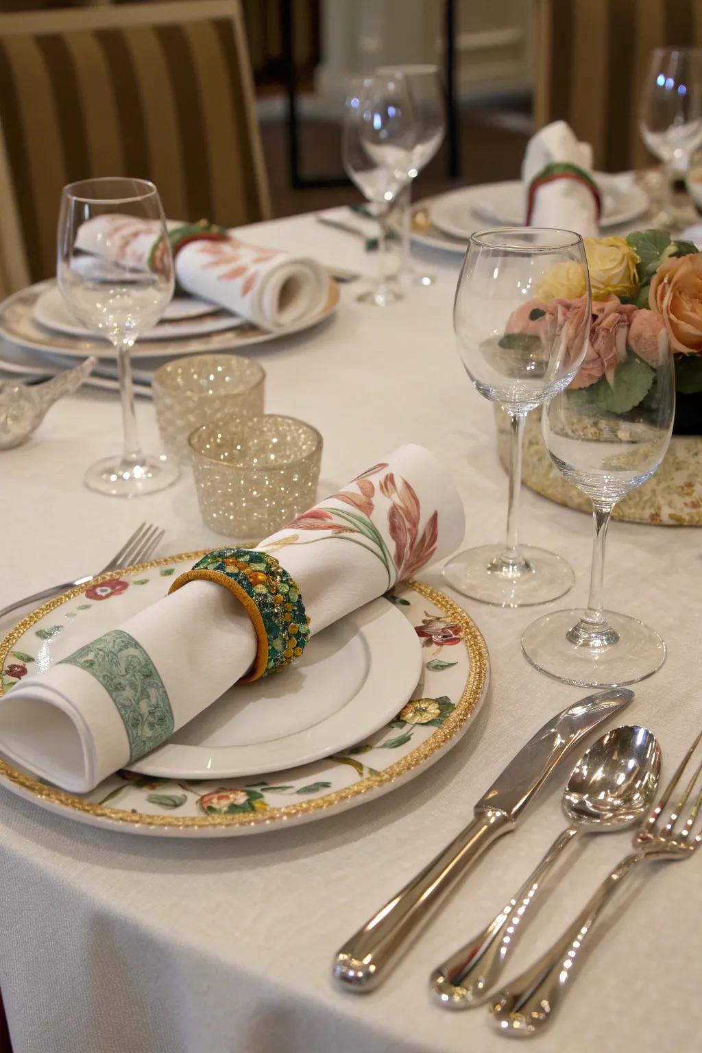 Textile bands provide a uniquely personal and elegant accent.